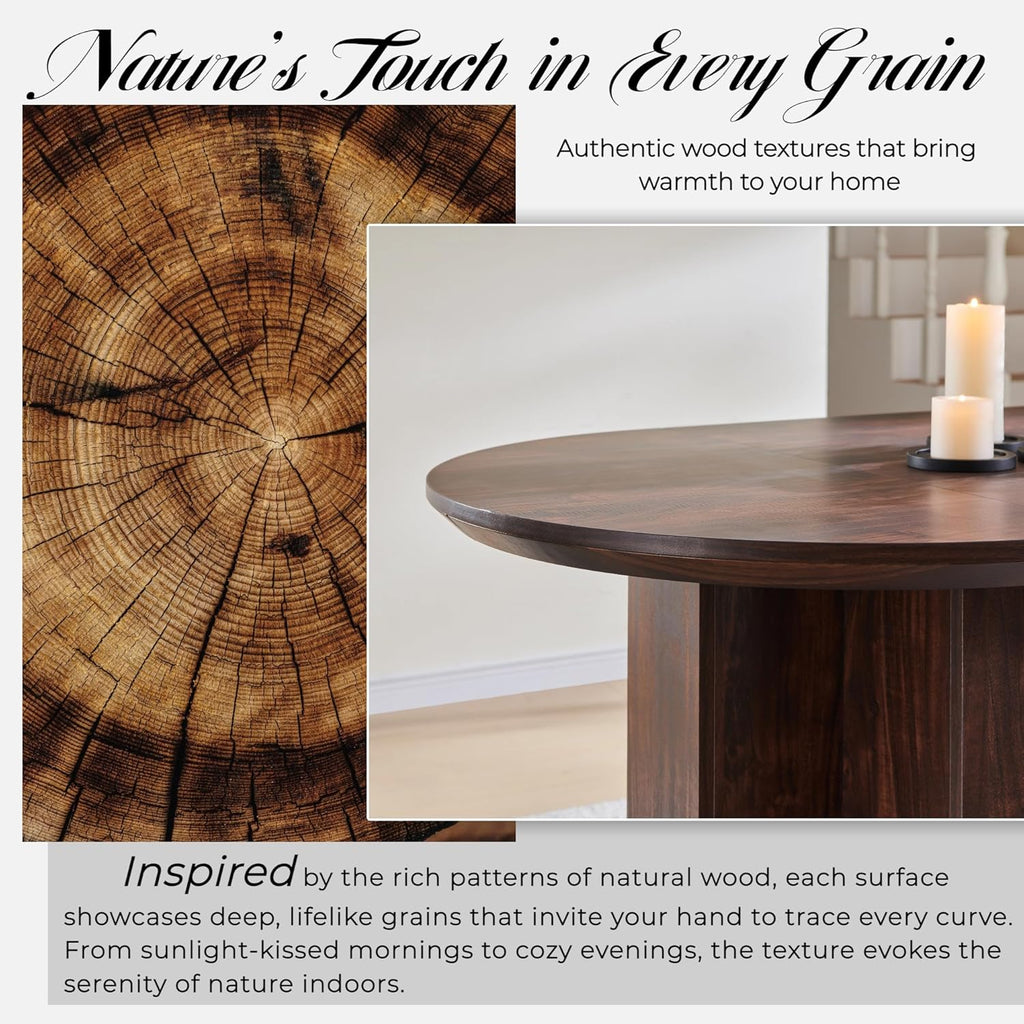 OKD 63 Inch Modern Wood Oval Dining Table for 4-6, Dining Room Table with Stable T-Shaped Base & Metal Frame & Thick Tabletop, Sturdy Kitchen Table for Dinner Room, Kitchen, Gathering, Dark Walnut