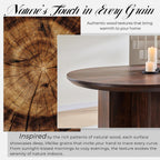 OKD 63 Inch Modern Wood Oval Dining Table for 4-6, Dining Room Table with Stable T-Shaped Base & Metal Frame & Thick Tabletop, Sturdy Kitchen Table for Dinner Room, Kitchen, Gathering, Dark Walnut