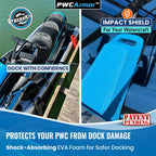 WavesRx PWCArmor Jet Ski Fenders (2 Pack), EVA Foam PWC Dock Bumpers for Docking, Interlocking Fender System with Soft Loop Cleats, Compact Storage for Sea-Doo, Yamaha WaveRunner & Kawasaki Jet Ski