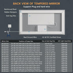New LED Bathroom Mirror 72x36 Inch with Front and Backlit, CRI 90+, 3 Colors & Stepless Dimmable Lighted Bathroom Mirror, Anti-Fog, Memory, Top-Grade Tempered Glass, Rotatable