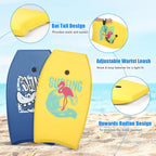 Blueweenly 2 Pcs Body Boards for Beach, Lightweight PE Bodyboard Surfboards with EPS Core, Wrist Leash, XPE Deck and HDPE Slick Bottom for Kids Teens Adults Pool Surfing