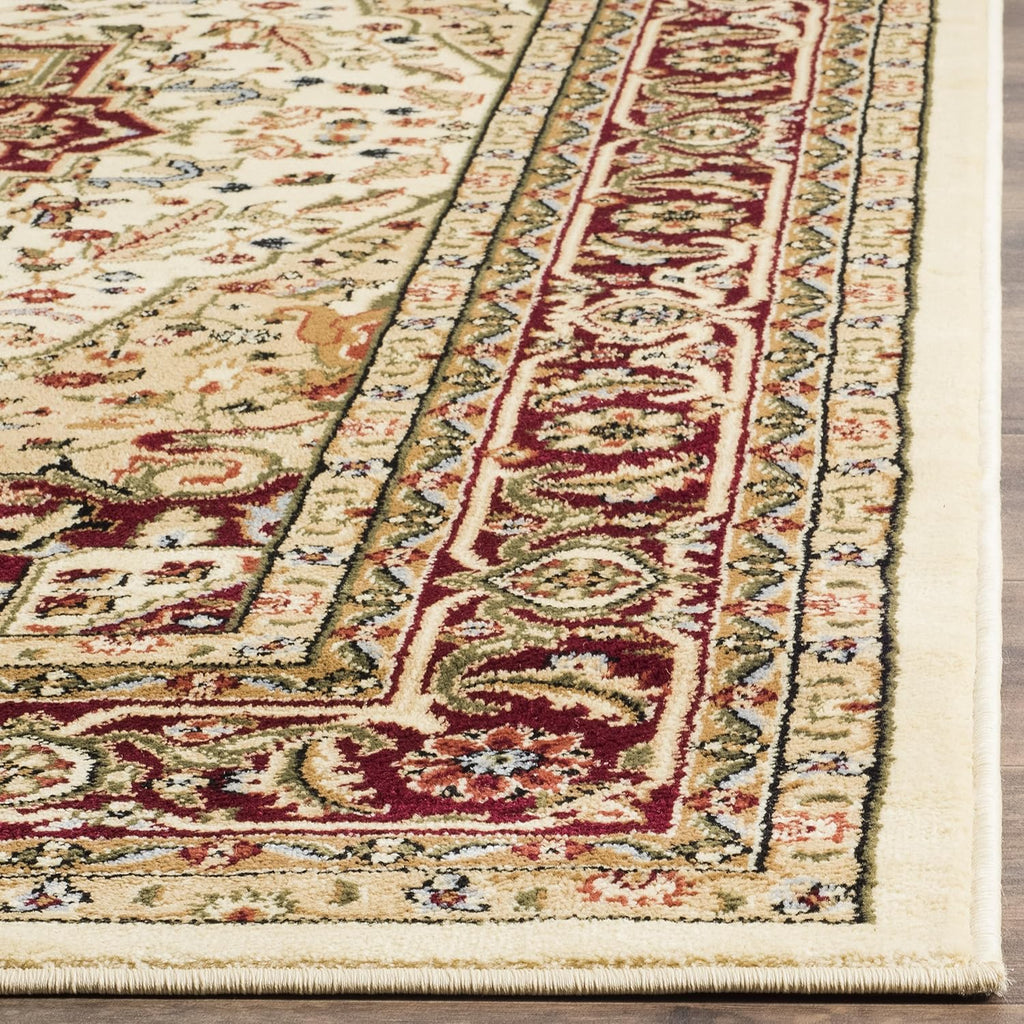 SAFAVIEH Lyndhurst Collection X-Large Area Rug - 12' x 18', Ivory & Red, Traditional Oriental Design, Non-Shedding & Easy Care, Ideal for High Traffic Areas in Living Room, Bedroom (LNH330A)