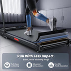 Walking Pad Treadmill for Home - Folding Treadmills with Handle Bar Portable Compact Fold up Indoor Foldable Handles Electric Walk Pads Small Spaces Mini Running Quiet Under Bed Office
