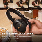 Marshall Monitor III A.N.C. Over-Ear Bluetooth Headphones - Active Noise Cancelling with Microphone | 100+ Hrs Wireless Playtime | Lightweight  Foldable Design for Travel - Black