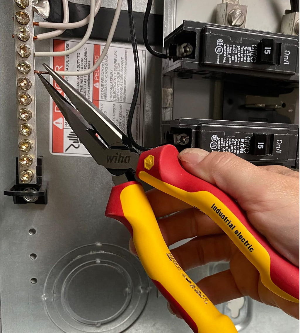 Wiha 32968 3 Piece Insulated Industrial Grip Pliers and Cutters Set, Red