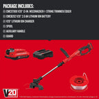 CRAFTSMAN V20 Weed Wacker Cordless String Trimmer and Edger, Weed Eater Includes 2.0 Ah Battery and Charger, Lightweight, Extended Runtime, 2 Speed (CMCST900D1)
