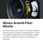 ELAC Debut 3.0 DB63-BK Bookshelf Speakers  Black Ash (Pair) - 1” Aluminum Dome Tweeter & 6.5” Aramid Fiber Woofer - 2-Way Bass Reflex - 42Hz to 38KHz Response