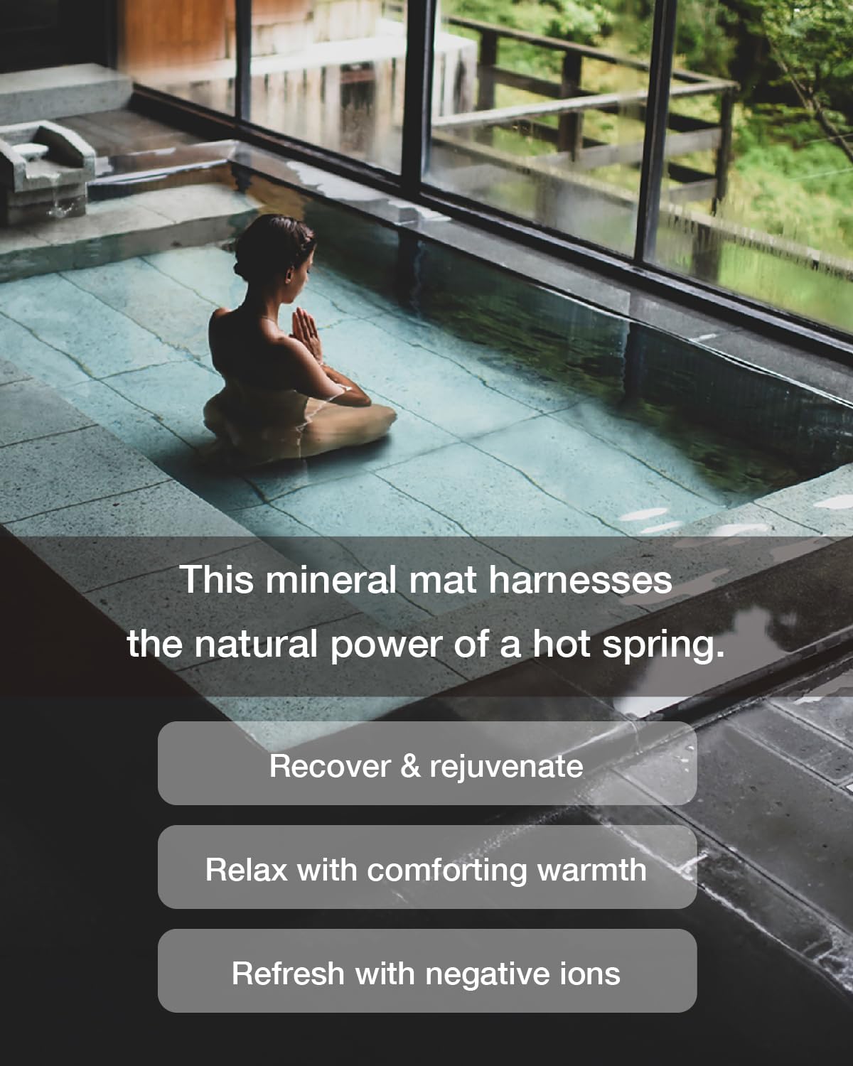 FULI Mattress Pad Infused with Restorative Japanese Onsen Minerals for Better Sleep, Rejuvenating Anti-Aging Hormesis Hot Spring Mattress Topper, Made in Japan - Twin Size (37.4" x 72.8")