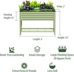 Elevated Raised Garden Bed-V Series  2' x 4' Garden Beds with Legs & Storage Rack for Patio Porch  700 Lbs Weight Capacity  Outdoor Planter Boxes for Gardening Herbs Vegetables Flowers  Olive Green