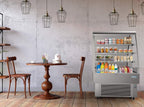 KoolMore - CDA-13C Open Air Merchandiser Grab and Go Refrigerator with LED Lighting and Night Curtain - 13.4 cu.ft