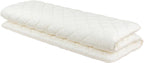 FULI Japanese Futon, King Size, White - Foldable Shikibuton Floor Bed - Medium Firm Quilted Cotton Sleeping Pad, Portable Roll-Up Japanese Floor Bed for Guests & Small Spaces