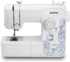 Brother RLX3817 17-Stitch Full-Size Sewing Machine (White) Bundle with Hardcase and Sewing Thread Kit (3 Items) (Certified Renewed)