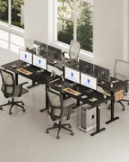 FLEXISPOT 71x32 Inch Electric Large Standing Desk for Home & Office, Spacious Splice Board Desk with Cable Management & Organizer, Cup Holder & Hook, Black