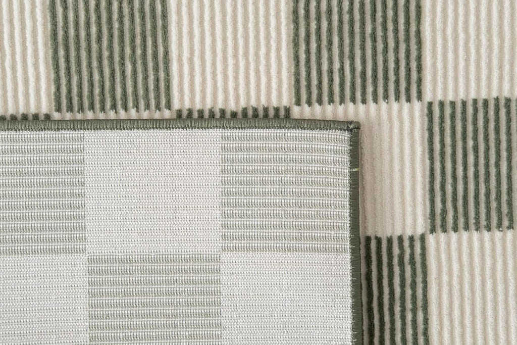 Revival Rugs Gambit 9'2"x12'2" Washable Area Rug for Living Room Bedroom - 100% Recycled Oeko-TEX Certified, Medium Pile, Green, Beige