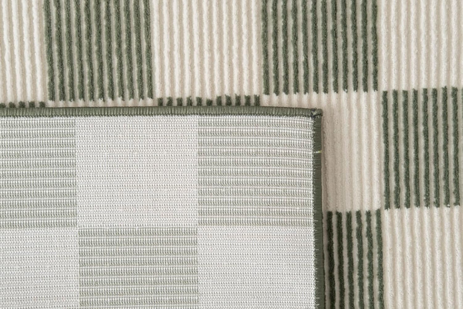 Revival Rugs Gambit 9'2"x12'2" Washable Area Rug for Living Room Bedroom - 100% Recycled Oeko-TEX Certified, Medium Pile, Green, Beige