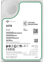 Seagate Exos X24 24TB Enterprise Hard Drive HDD SATA 6Gb/s 512MB Cache 7200 RPM 512e CMR Helium Sealed 3.5in Hard Drive ST24000NM000H (Renewed)
