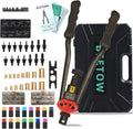 BEETOW Professional Rivet Nut Tool Kit – 16'' Rivnut Gun with 15 SAE & Metric Mandrels (M3–M12, #6, #8, #10, 1/4", 5/16", 3/8", 1/2'') & 200 Nutserts, Stroke Widgets, for Automotive & Metal Repair