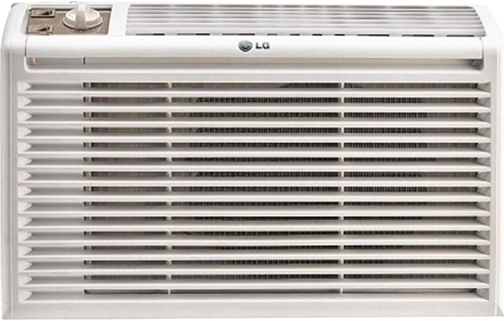 LG 5,000 BTU Window Air Conditioner for Small Rooms & Bedrooms, Cools 150 Sq. Ft., Quiet Operation, Easy Manual Controls, 115V, White - LW5016