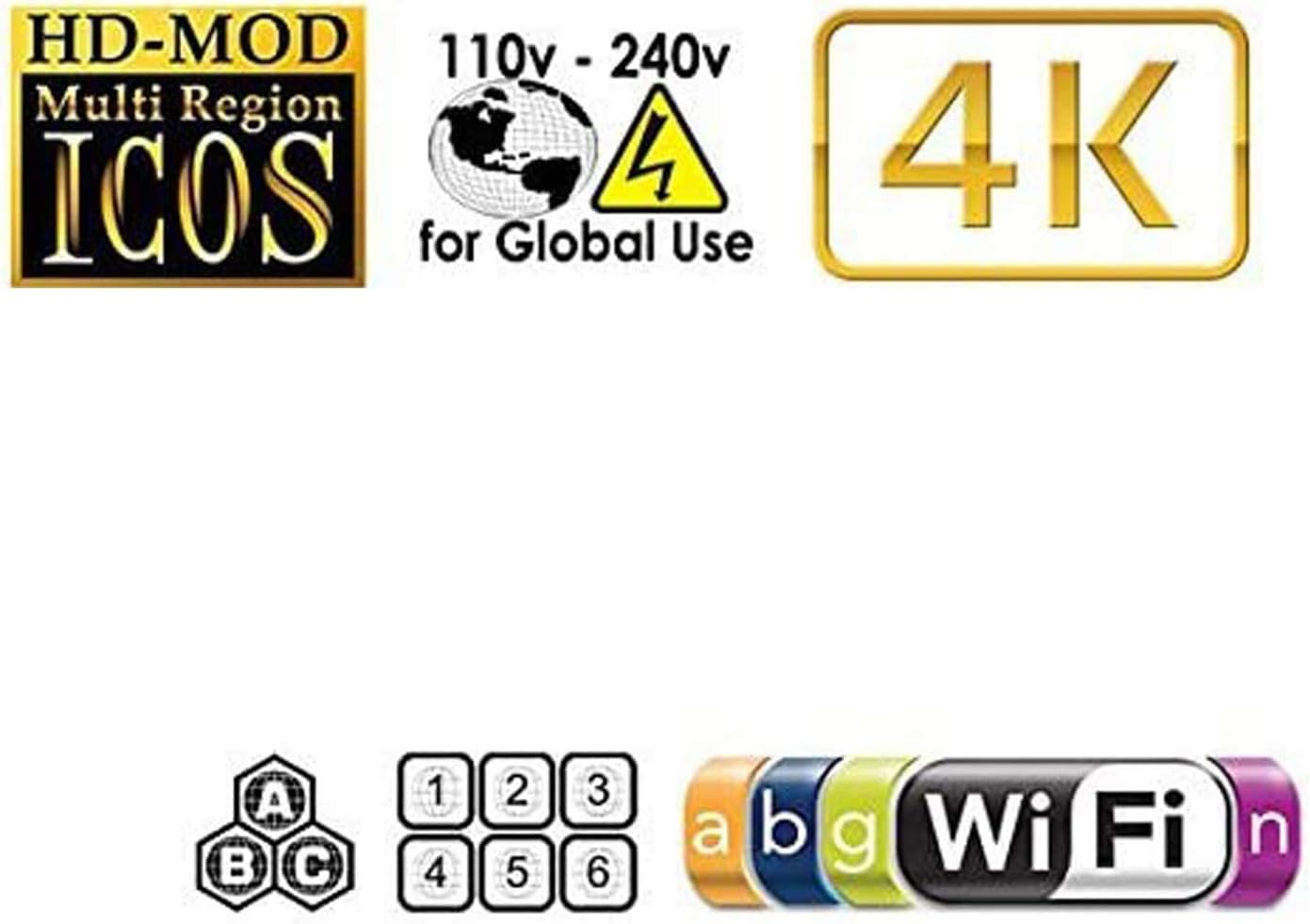 DP-UB9000P-K Region Zone Code Free 4K Ultra HD Blu Ray Player with OREI - 4K UHD - WiFi - PAL/NTSC - 110V Only - USA Voltage
