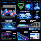 2026 10 Inch Android 15 Tablet with Keyboard, 26GB+256GB, 2TB Expand, Gemini AI Tablet PC with Octa-Core, 8000mAh, 5G WiFi, GPS, GMS, Widevine L1, 2 in 1 Tablets with Case, Mouse, Stylus (Black Case)