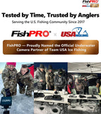 FishPRO® 2026 Upgrade NO.1 HD 1080P Underwater Fishing Camera 7'' IPS- w/10 000mAh (Ease to Use) Ice Fishing Camera Underwater  Fish Finder Camera for Ice Lake Boat Fishing w/USB-C  LED+IR  82ft