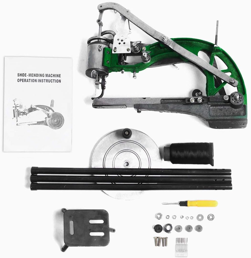 Manual Leather Sewing Machine Hand Shoe Cobbler Stitching Repair Mending Machine Patcher Dual Cotton Nylon Line Sewing Machine