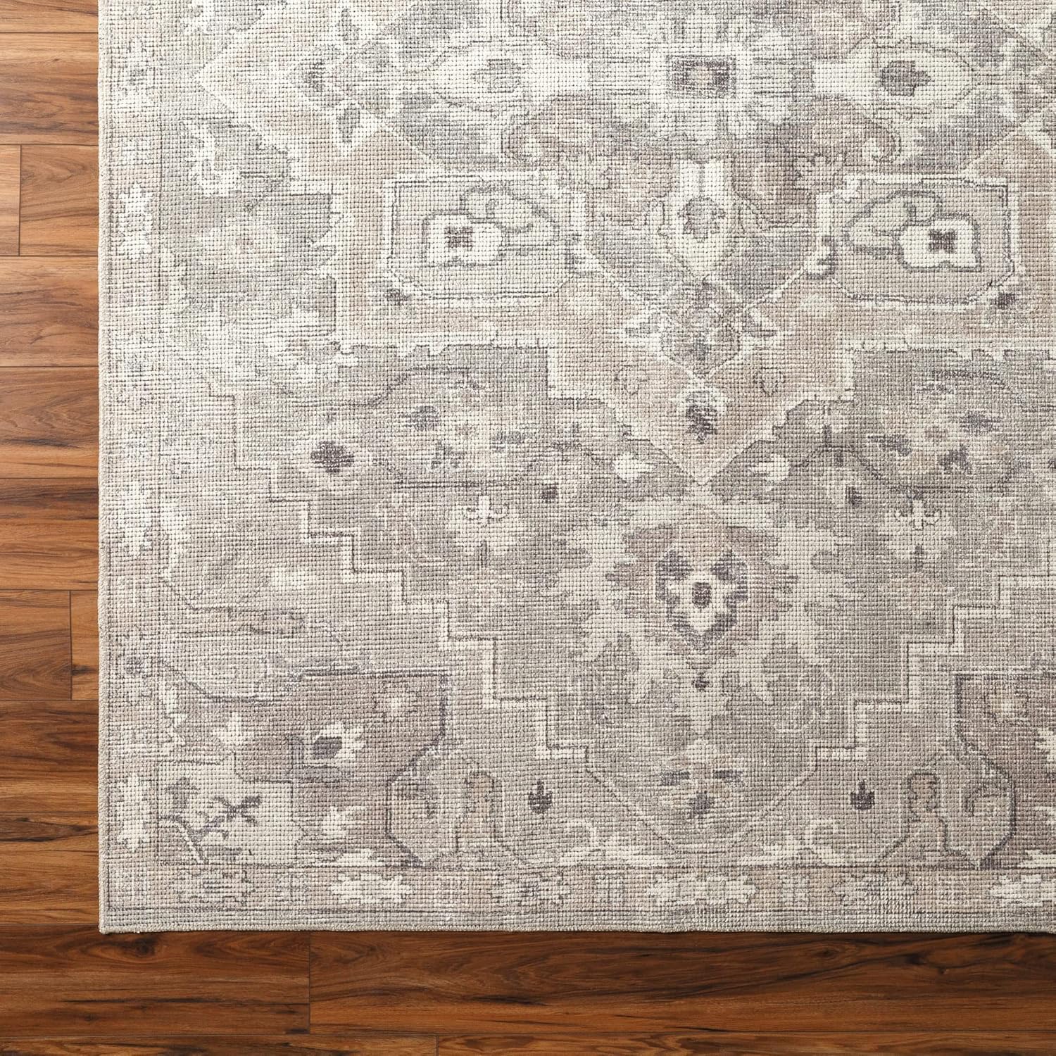 Livabliss x Becki Owens Elle Medallion Area Rug , 9'2" x 12', Light Grey