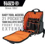 Klein Tools 80062 Backpack Tool Kit with Tradesman Pro 21-Pocket Backpack, Insulated Tumbler and Leather Key-Chain, 3-Piece