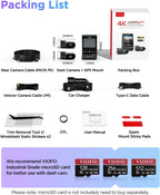 VIOFO A229 Pro 3 Channel 4K HDR Dash Cam  Dual STARVIS 2 Sensors IMX678 & IMX675  4K+2K+1080P Front Inside and Rear Triple Car Camera  5GHz WiFi GPS  Voice Control  24H Parking Mode
