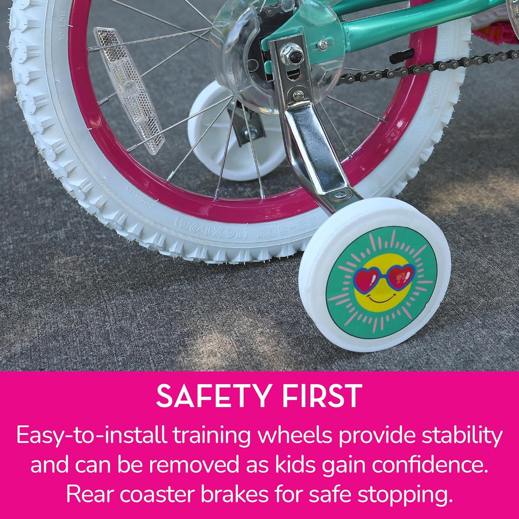 Dynacraft Barbie 16-inch Girls' Bike for Kids Ages 5-7 Years - Fun and Stylish Design, Sturdy and Durable, Perfect for Kids Learning to Ride, Easy to Assemble, Ideal for Young Riders