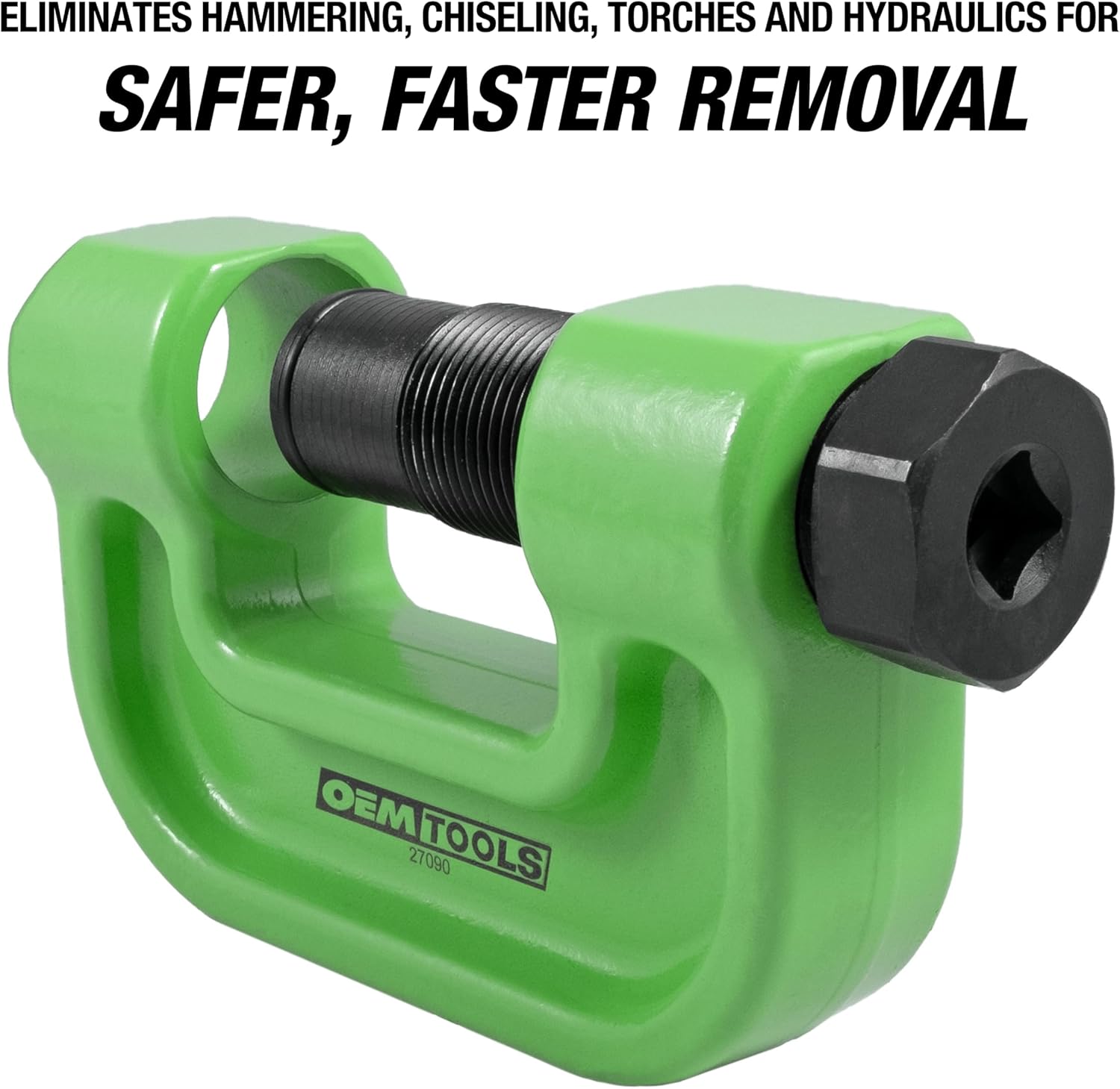 OEMTOOLS 27090 Brake Anchor Pin Press, 10-Ton Capacity for S-Cam Brake Systems, No Hub Removal Brake Tool, High-Grade Steel, Compatible with 1/2" Impact Wrench