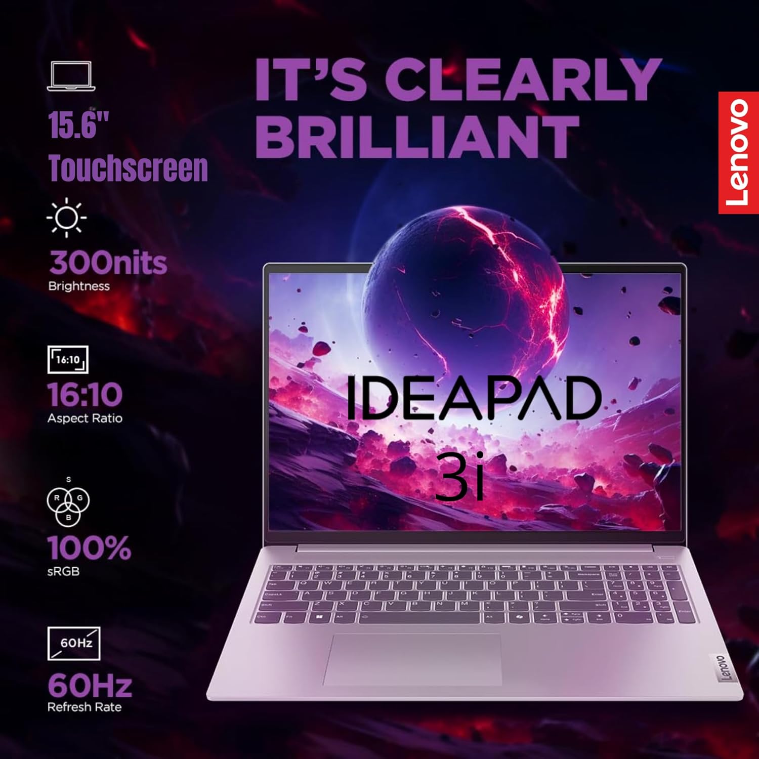 Lenovo Essential Touchscreen Laptop | Ideapad 3i | 24GB RAM | 15.6" FHD Touch Screen Display | 256GB SSD Storage | Intel Core i3 Processor | Windows 11 Pro | Business and Home Lover Laptop W/o Earbuds