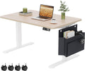 Coffee Table, Height Adjustable Electric Coffee Table with Storage Bag Lift Tabletop Dining Table Office Table with Lockable Wheels for Living Room (Natural Maple Look, 40 x 24 Inches)