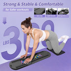 Pilates Board Reformer 15-in-1: Split & Foldable Design, Portable Home Gym with Digital Display, Resistance Bands, Balance Board for Women's Full Body & Core Training