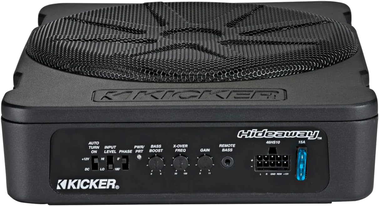 Kicker 51HS10 Hideaway Compact Powered Subwoofer  10-Inch