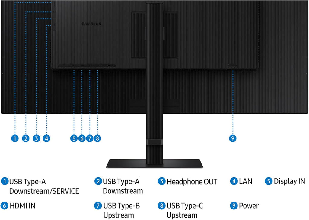 Samsung 37” ViewFinity S8 (S80UD) 4K UHD HDR10 High Resolution Monitor with USB-C and Ergonomic Design  Built-in KVM Switch  Intelligent Eye Care  LS37D800UANXZA  2025
