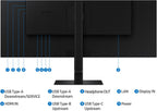 Samsung 37” ViewFinity S8 (S80UD) 4K UHD HDR10 High Resolution Monitor with USB-C and Ergonomic Design  Built-in KVM Switch  Intelligent Eye Care  LS37D800UANXZA  2025