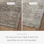 Loloi Magnolia Home by Joanna Gaines Millie Collection MIE-03 Charcoal/Dove 7'-10" x 10', .25" Pile Height, Area Rug