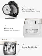 Cuckoo CRP-RT0609FW 6 cup Twin Pressure Plate Rice Cooker & Warmer with High Heat, GABA, Mixed, Scorched, Turbo, Porridge, Baby Food, Steam (Hi/Non Press.) and more, Made in Korea (White)