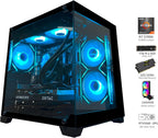 Gaming PC Desktop Computer  Ryzen 7 5700X RTX 5060 32GB DDR4 RAM and 1TB M.2 NVMe SSD  240 Liquid Cooler  ARGB Fans Game Design Office
