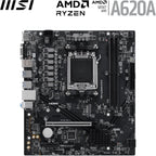 MSI PRO A620AM-B EVO Motherboard, Micro-ATX - Supports AMD Ryzen 9000/8000 / 7000 Processors, AM5 - DDR5 Memory Boost (6800+ MT/s OC), 1 x PCIe 4.0 x16, 1 x M.2 Gen4