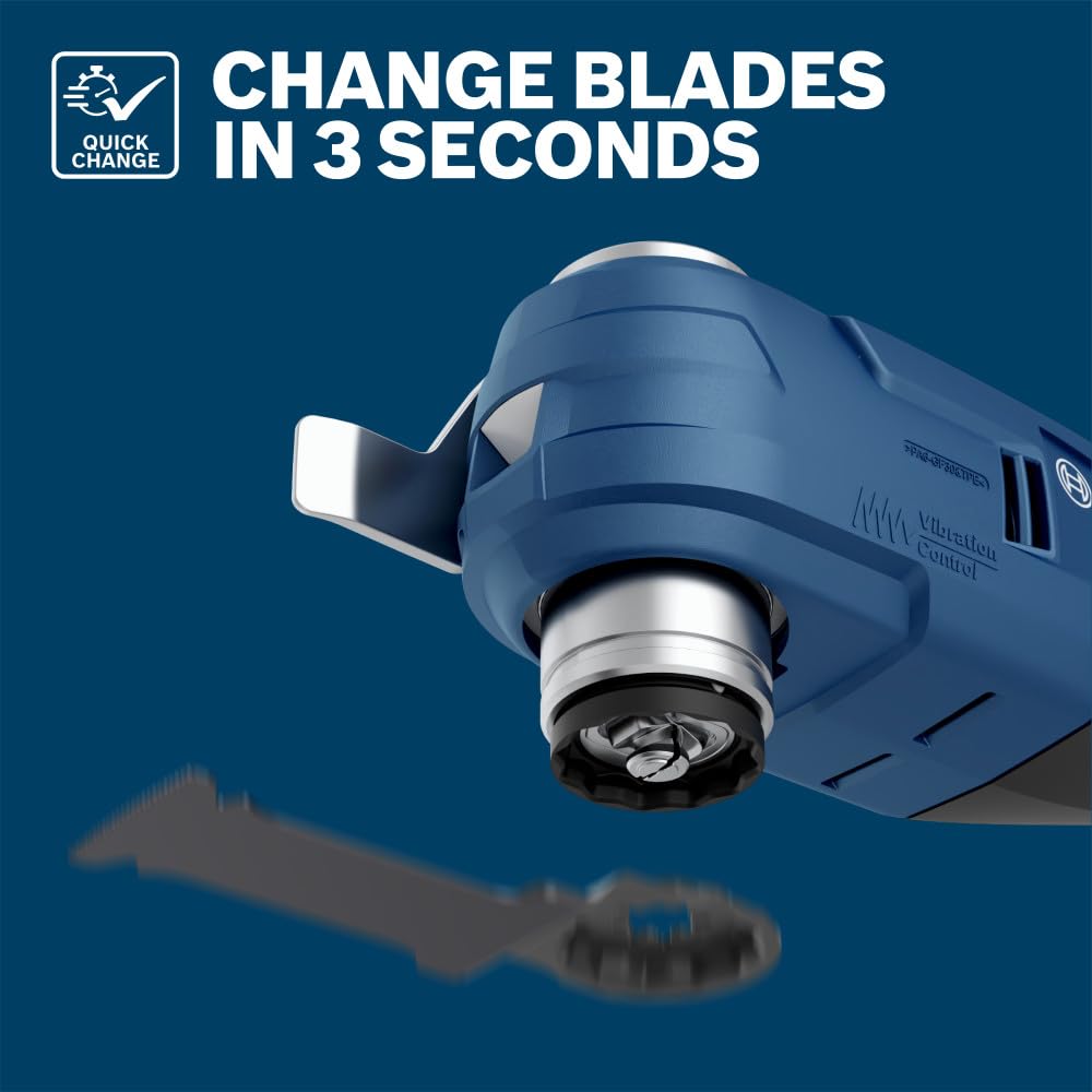 BOSCH 1-1/4 in. OSL114JF-10 Starlock Oscillating Multi-Tool Bi-Metal Blade 10-Pack - Professional Swiss-Made Precision, 3D Interface Design, Universal Tool Compatibility for Clean Cuts in Hard Wood