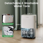 Waykar 120 Pints Energy Star Dehumidifier for Spaces up to 6,000 Sq. Ft at Home, in Basements and Large Rooms with Drain Hose and 1.14 Gallons Water Tank