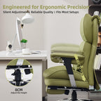 Efomao Big and Tall Office Chair with Footrest – High Back Computer Chair with Adjustable Armrests .Executive Office Chair with Wide Seat, Modern Desk Chair for Home Office, Gaming, or Study, Green