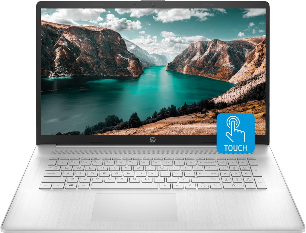 HP 17 Laptop  17.3" HD+ Touchscreen  Intel Core i7-1255U Processor  32GB RAM  1TB SSD  Webcam  HDMI  Backlit Keyboard  Wi-Fi  Windows 11 Home  Silver