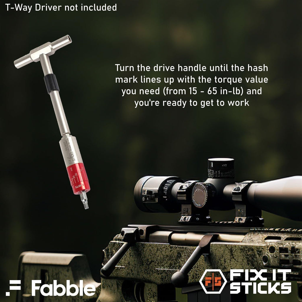 Fix It Sticks 15-65 Inch Lbs All-in-One Torque Driver Bundles with Fix It Sticks 6-25 Inch Lbs Mini All-in-One Torque Driver + Cloth
