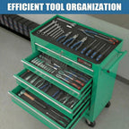 5 Drawers Tool Cart on Wheels,Rolling Tool Chest Tool Storage,Drawers Rolling Tool Trolley Organizer Tool Case for Garage, Warehouse, Workshop, Repair Shop (5 Drawers-Green)