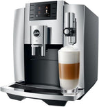 Jura E8 Automatic Coffee Machine with 17 Programmed Specialties, 2.8-Inch Display, and Professional Aroma Grinder (Chrome, Renewed)