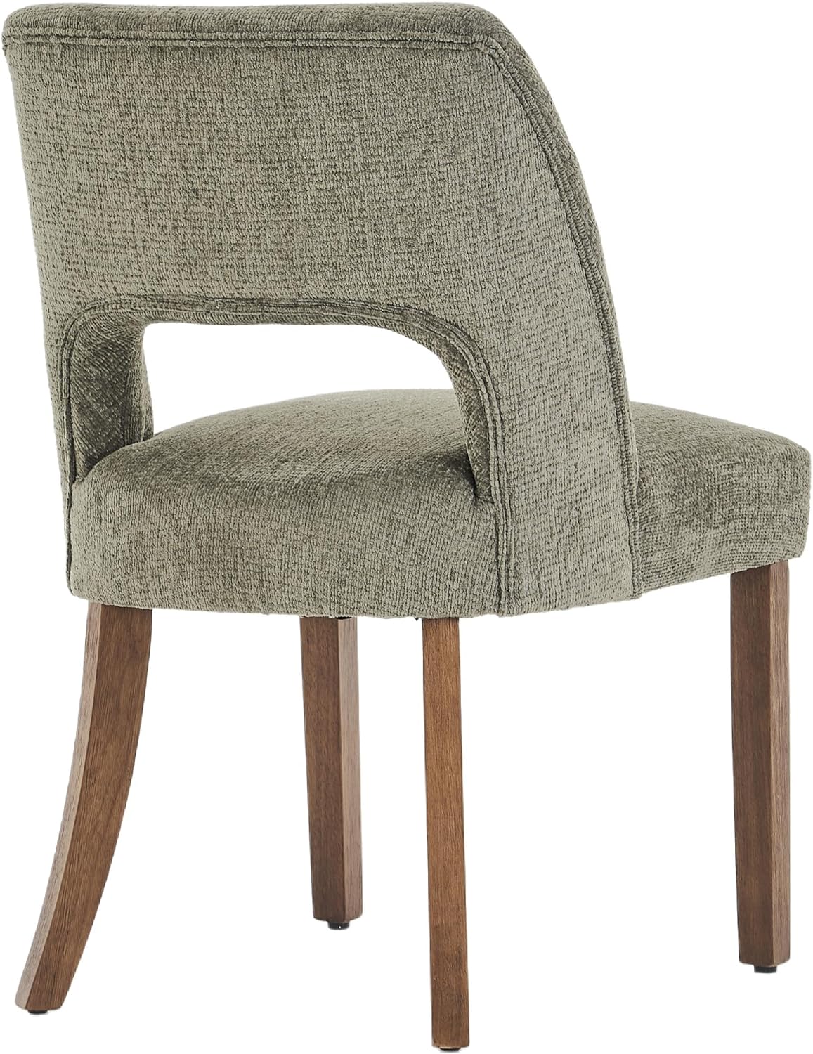 VKNOW Wooden Dining Chairs Set of 4, Modern Fabric Upholstered Dining Room Chair Kitchen Chairs, Farmhouse Dinner Chair for Kitchen Dining Room, Green