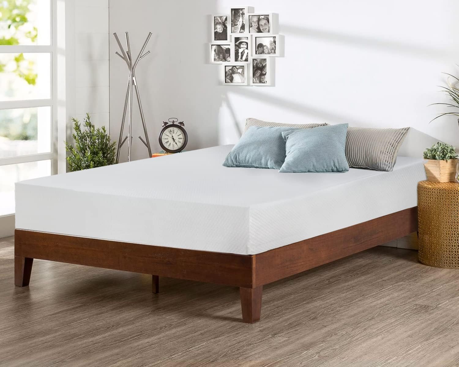 FDW | 12 Inch Queen Mattress | Medium Firm | Gel Memory Foam Mattress | White | Bed in a Box, CertiPUR-US Certified | Pressure Relief, Cooling Ventilated Foam | Washable Removable Cover